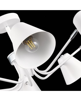 SLE106702-08 Светильник потолочный Белый,Хром/Белый E27 8*60W LERE-foto7