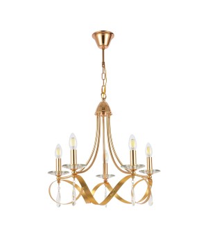 SLE120213-05 Светильник подвесной Французское золото E14 5*40W FILATTA-foto2