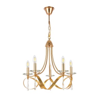 SLE120213-05 Светильник подвесной Французское золото E14 5*40W FILATTA-foto2