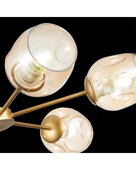 SLE155412-06 Люстра потолочная Золотистый/Янтарный E27 6*60W PALLO-foto6