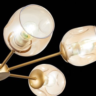 SLE155412-06 Люстра потолочная Золотистый/Янтарный E27 6*60W PALLO-foto6