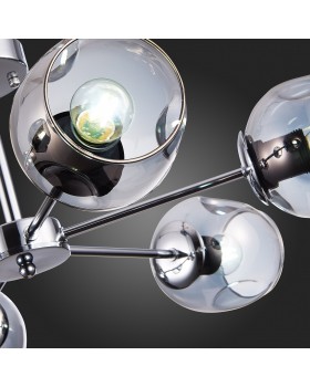 SLE155402-06 Люстра потолочная Хром/Дымчатый E27 6*60W PALLO-foto9