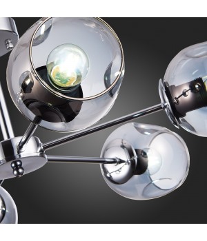 SLE155402-06 Люстра потолочная Хром/Дымчатый E27 6*60W PALLO-foto9