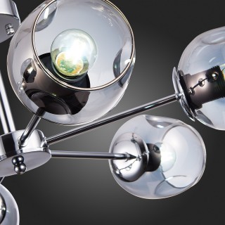 SLE155402-06 Люстра потолочная Хром/Дымчатый E27 6*60W PALLO-foto9