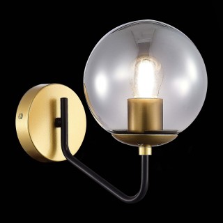 SLE1097-301-01 Бра Матовое золото/Дымчатый E27 1*60W SCORZE-foto3