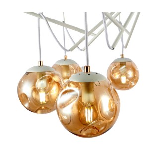 SLE110202-08 Люстра подвесная Белый/Янтарный E14 8*40W CALLETTA-foto3