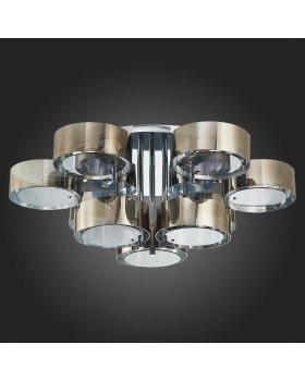 SL483.702.09 Светильник потолочный Хром/Дымчатый E27 9*40W FORESTA-foto5