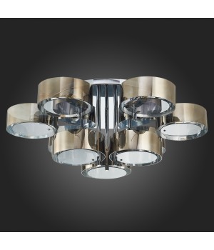 SL483.702.09 Светильник потолочный Хром/Дымчатый E27 9*40W FORESTA-foto5