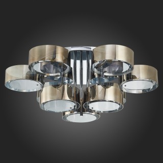 SL483.702.09 Светильник потолочный Хром/Дымчатый E27 9*40W FORESTA-foto5