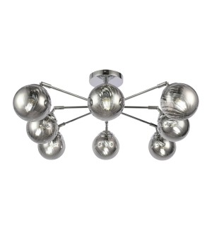 SLE102202-08 Люстра потолочная Хром/Дымчатый E14 8*40W FASIA-foto11