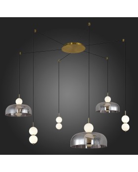 SL6112.202.42 Светильник подвесной ST-Luce Золотистый/Молочно-Белый,Прозрачно-Дымчатый LED 1*42W ODE-foto4