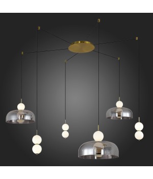 SL6112.202.42 Светильник подвесной ST-Luce Золотистый/Молочно-Белый,Прозрачно-Дымчатый LED 1*42W ODE-foto4