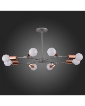 SLE106403-08 Люстра подвесная Серый, Розовое золото E27 8*60W PALARE-foto5