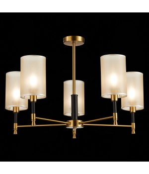 SLE300302-05 Люстра потолочная Латунь, Черный/Шампань E14 5*40W GRANZE-foto4