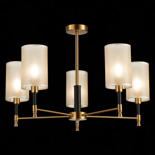 SLE300302-05 Люстра потолочная Латунь, Черный/Шампань E14 5*40W GRANZE-foto4