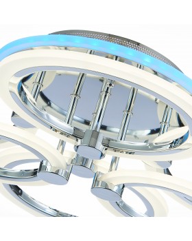 SLE500512-06RGB Светильник потолочный Хром/Белый LED 1*132W RGB 8W 3000-6000K CERINA-foto6