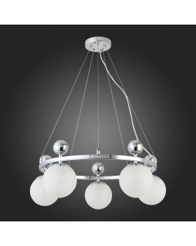 SLE106103-05 Люстра подвесная Хром/Белый E27 5*60W PECHIO-foto8