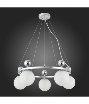 SLE106103-05 Люстра подвесная Хром/Белый E27 5*60W PECHIO-foto8