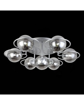 SL418.172.07 Люстра потолочная Серебристый/Дымчатый E27 7*60W GALIO-foto4