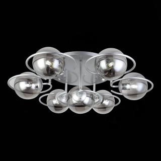 SL418.172.07 Люстра потолочная Серебристый/Дымчатый E27 7*60W GALIO-foto4