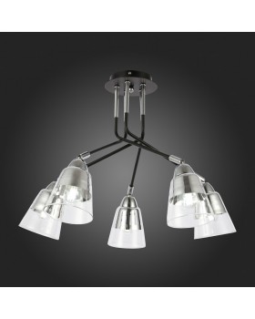 SLE102902-05 Люстра потолочная Черный, Хром/Прозрачный E27 5*40W LIRINO-foto7