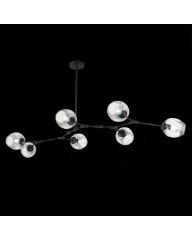 SLE154843-07 Светильник подвесной Черный/Дымчатый E27 7*40W RAMETTO-foto3