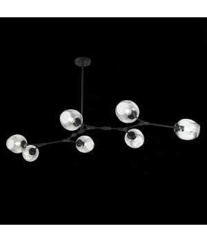 SLE154843-07 Светильник подвесной Черный/Дымчатый E27 7*40W RAMETTO-foto3