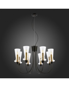 SLE112403-08 Люстра подвесная Черный/Прозрачный E14 8*40W RAMMO-foto8