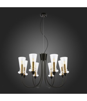 SLE112403-08 Люстра подвесная Черный/Прозрачный E14 8*40W RAMMO-foto8