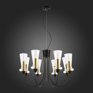 SLE112403-08 Люстра подвесная Черный/Прозрачный E14 8*40W RAMMO-foto8