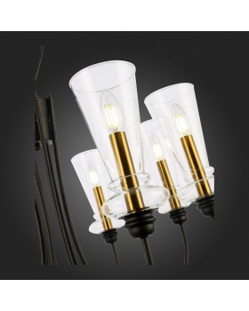 SLE112403-08 Люстра подвесная Черный/Прозрачный E14 8*40W RAMMO-foto9