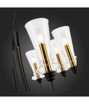 SLE112403-08 Люстра подвесная Черный/Прозрачный E14 8*40W RAMMO-foto9