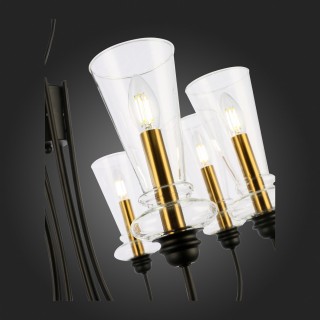 SLE112403-08 Люстра подвесная Черный/Прозрачный E14 8*40W RAMMO-foto9