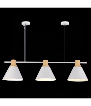 SLE125103-03 Светильник подвесной Белый/Белый, Светлое дерево E14 3*40W MODICA-foto5