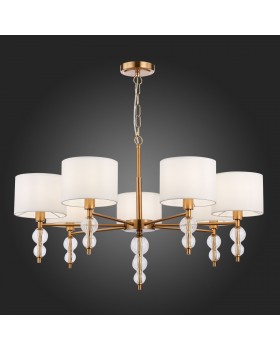 SLE105713-07 Люстра подвесная Латунь, Прозрачный/Белый E14 7*40W RAMER-foto5