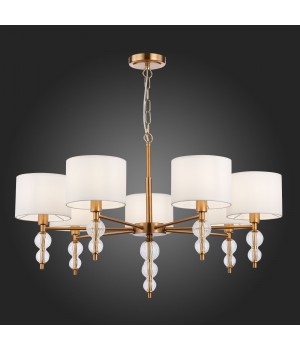 SLE105713-07 Люстра подвесная Латунь, Прозрачный/Белый E14 7*40W RAMER-foto5