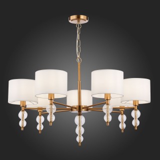 SLE105713-07 Люстра подвесная Латунь, Прозрачный/Белый E14 7*40W RAMER-foto5