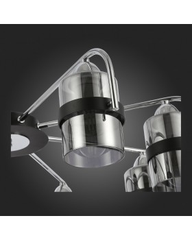 SLE102002-08 Люстра потолочная Черный, Хром/Дымчатый E27 8*40W FIUMO-foto9