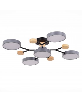 SLE6006-702-05 Светильник потолочный Серый/Серый LED 5*12W 3000K/4500K/6000K FAEMA-foto2