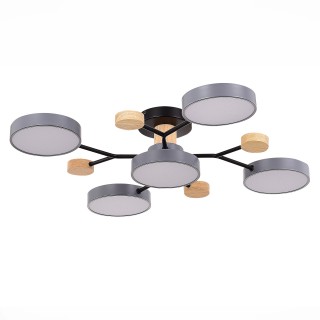 SLE6006-702-05 Светильник потолочный Серый/Серый LED 5*12W 3000K/4500K/6000K FAEMA-foto2