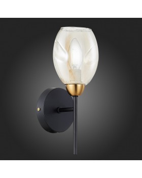 SLE155501-01 Бра Черный, Латунь/Янтарный E14 1*40W GLOA-foto6