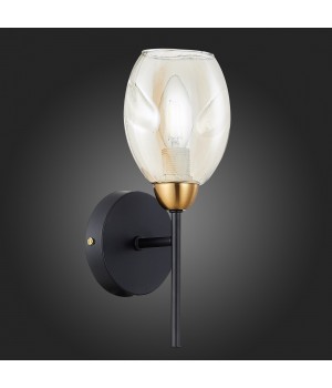 SLE155501-01 Бра Черный, Латунь/Янтарный E14 1*40W GLOA-foto6