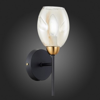 SLE155501-01 Бра Черный, Латунь/Янтарный E14 1*40W GLOA-foto6