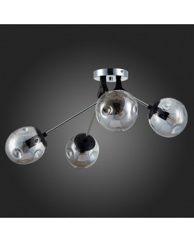 SLE106002-04 Люстра потолочная Хром, Черный/Дымчатый E14 4*40W MAREA-foto6