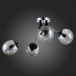 SLE106002-04 Люстра потолочная Хром, Черный/Дымчатый E14 4*40W MAREA-foto6