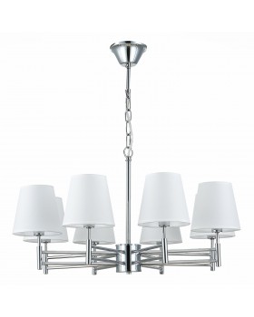 SLE105453-08 Светильник подвесной Хром/Белый E14 8*40W LAGORO-foto2