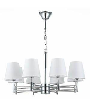 SLE105453-08 Светильник подвесной Хром/Белый E14 8*40W LAGORO-foto2