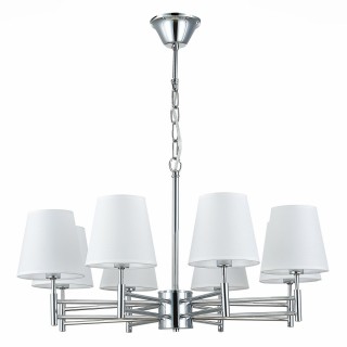 SLE105453-08 Светильник подвесной Хром/Белый E14 8*40W LAGORO-foto2