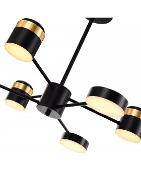 SLE6007-402-06 Светильник потолочный Черный, Золотистый/Черный, Золотистый LED 6*7W 3000K TEZZE-foto3