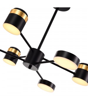 SLE6007-402-06 Светильник потолочный Черный, Золотистый/Черный, Золотистый LED 6*7W 3000K TEZZE-foto3